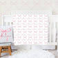Baby Girl Personalized Bow Blanket Gender Coquette Nursery Bow Baby Blanket - Squishy Cheeks