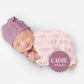 Baby Girl Personalized Name Swaddle, Pink Custom Name Blanket with Name Sign - Squishy Cheeks