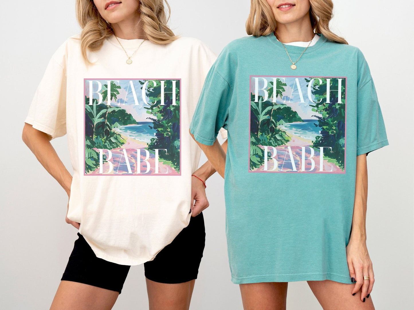 Beach Babe Bachelorette Party Shirts, Beach Babe Girls Trip Shirts - Squishy Cheeks