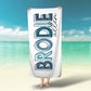 Boy Blue Personalized Beach Towel Custom Beach Name Pool Towel Bathing Towel For Boys - Squishy Cheeks