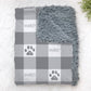 Checkered Dog Blanket Personalized Dog Blanket Custom Pet Blanket Crate Blanket - Squishy Cheeks