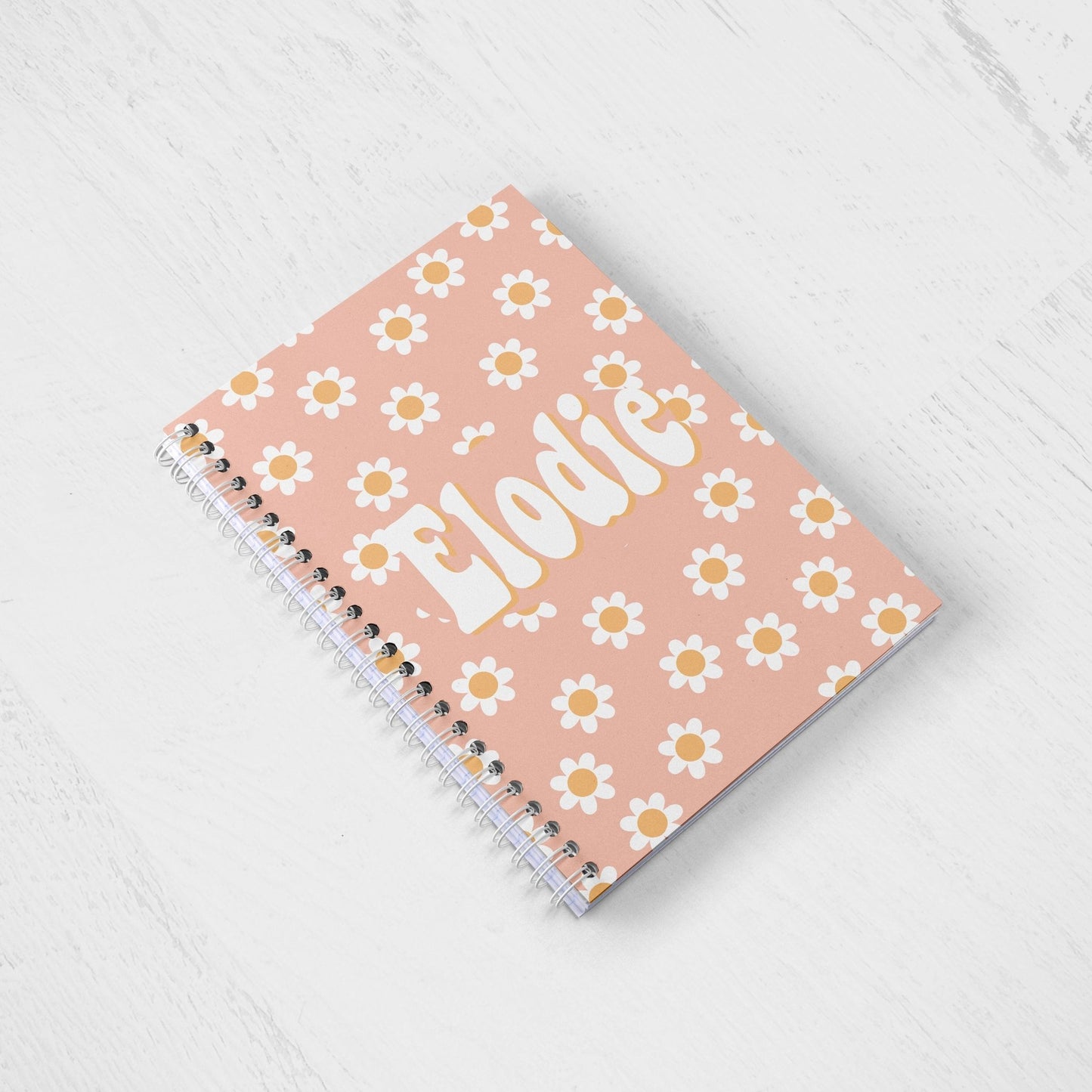 Daisy Print Custom Name Notebook Girls Personalized Daisy Notebook School Supplies - Squishy Cheeks