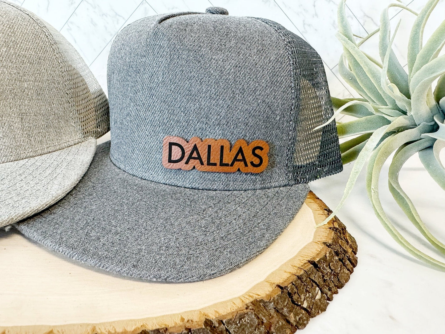 Personalized Kids Custom Hats, Leather Patch Name Hats, Infant, Toddler, Kid and Adult Sizing - Squishy Cheeks