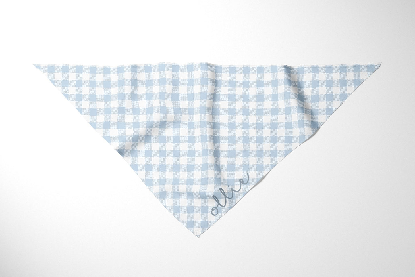 Pink Plaid Custom Girl Dog Bandana With Name Personalized Gingham Dog Scarf - Squishy Cheeks
