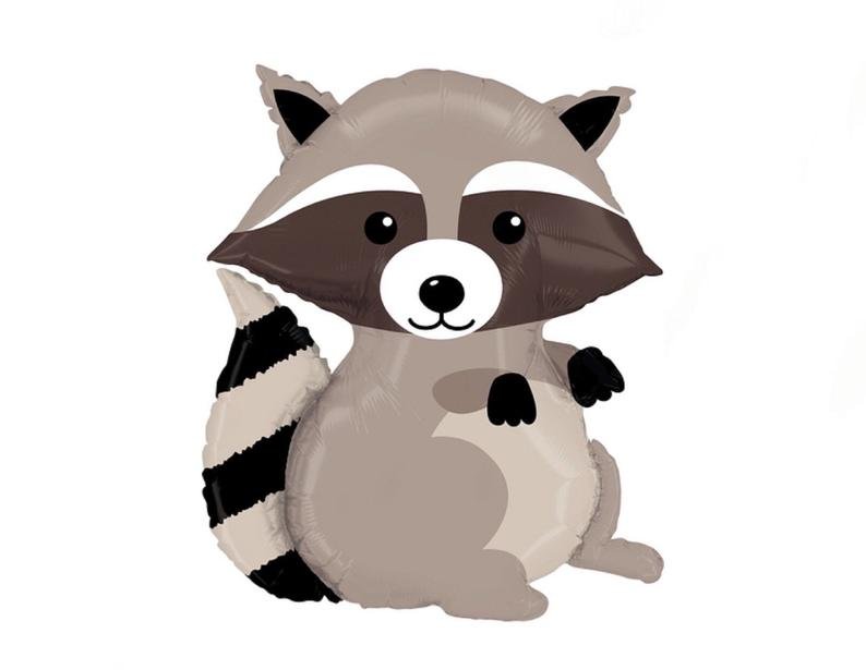 36" Raccoon Balloon - Squishy Cheeks