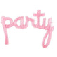 44" Pink Party Script Balloon - Squishy Cheeks