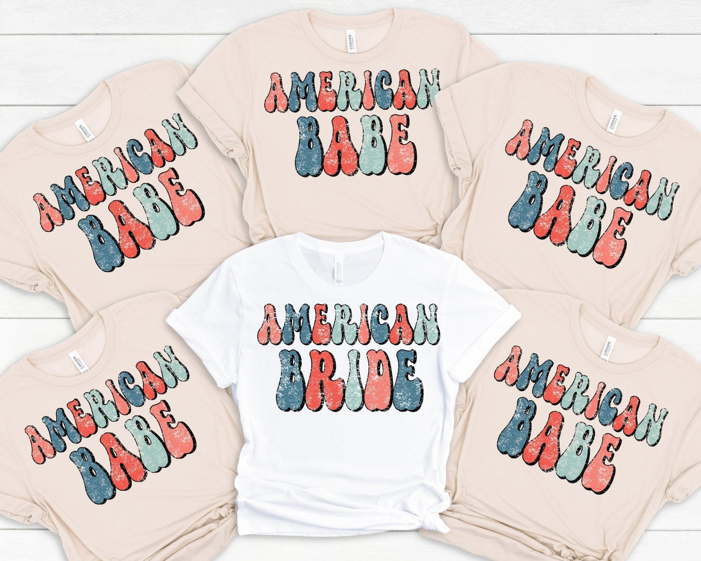 4th of July Bachelorette Shirts Red White Blue Bride Squad Bridesmaid Shirt Bachelorette Party Shirt American Bride Babe Bridesmaid Proposal - Squishy Cheeks