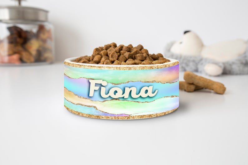 Agate Custom Pet Food Bowl - Squishy Cheeks