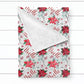 Baby Girl Christmas Poinsettia Blanket Personalize Baby Swaddle Baby Shower Gift Monogram Baby Blanket Name Blanket Receiving Blanket - Squishy Cheeks
