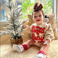 Baby Girl Santa Baby Chenille Christmas Bubble Romper - Squishy Cheeks