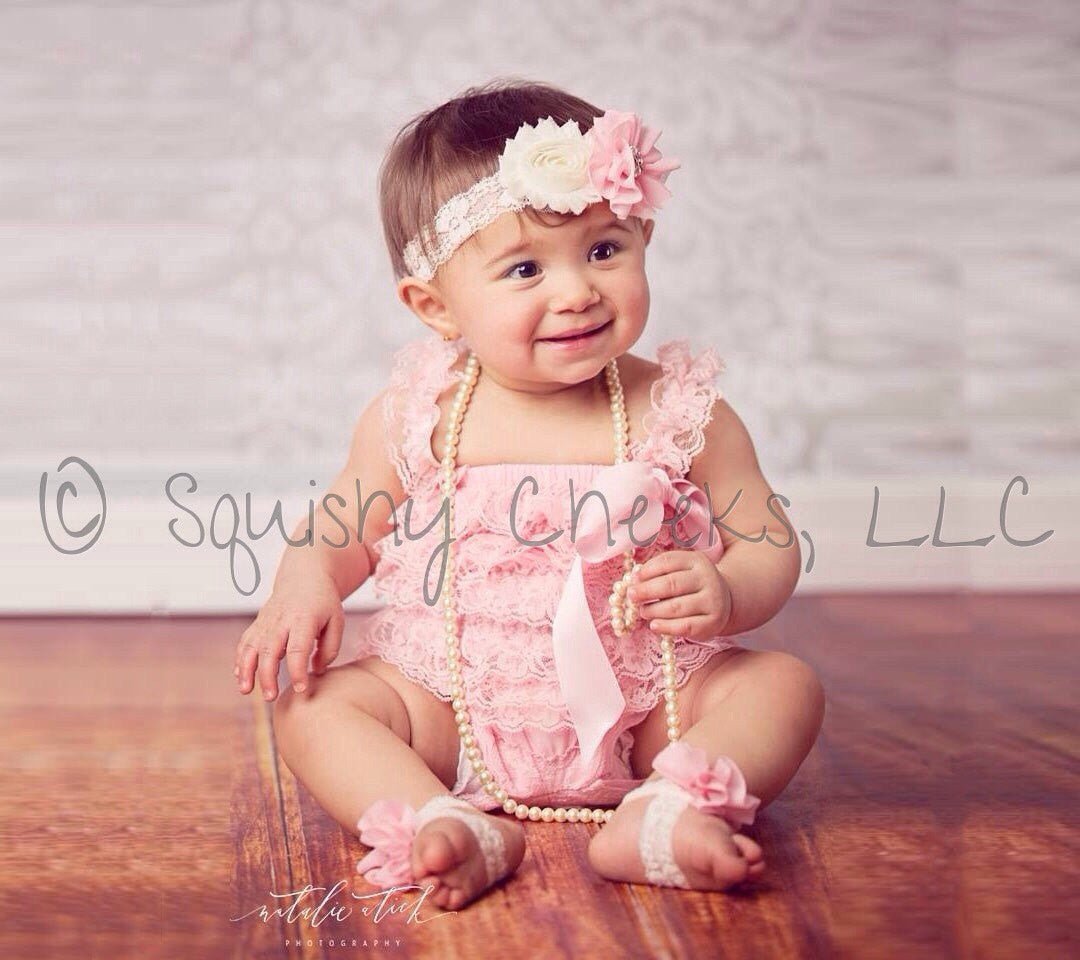 Baby Girls White Faux Pearl Necklace - Squishy Cheeks
