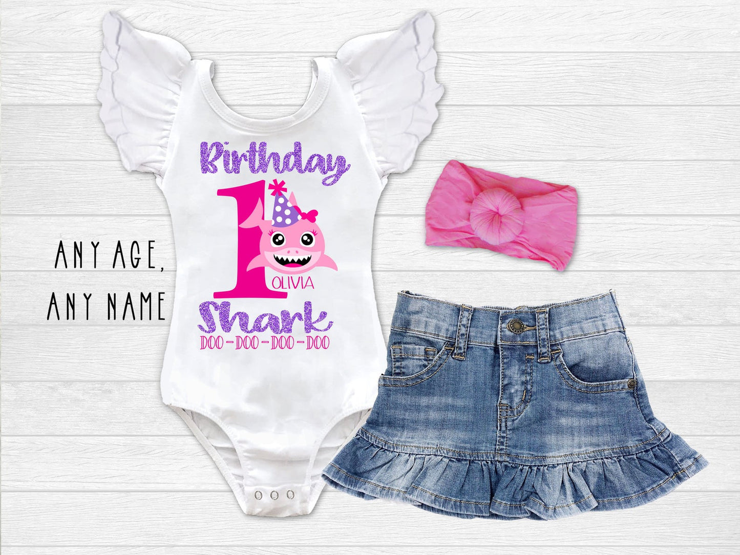 Baby Shark Birthday Matching Family Tops - Squishy Cheeks