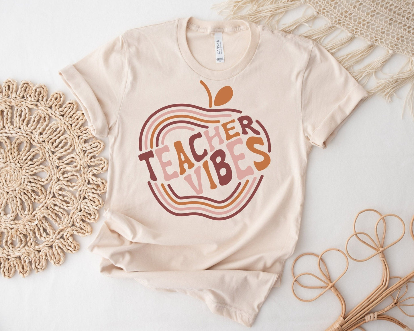 Back to School Teacher Shirt Teacher Vibes Retro Teacher Shirt First Day of School Shirt for Teacher New Teacher Gift - Squishy Cheeks