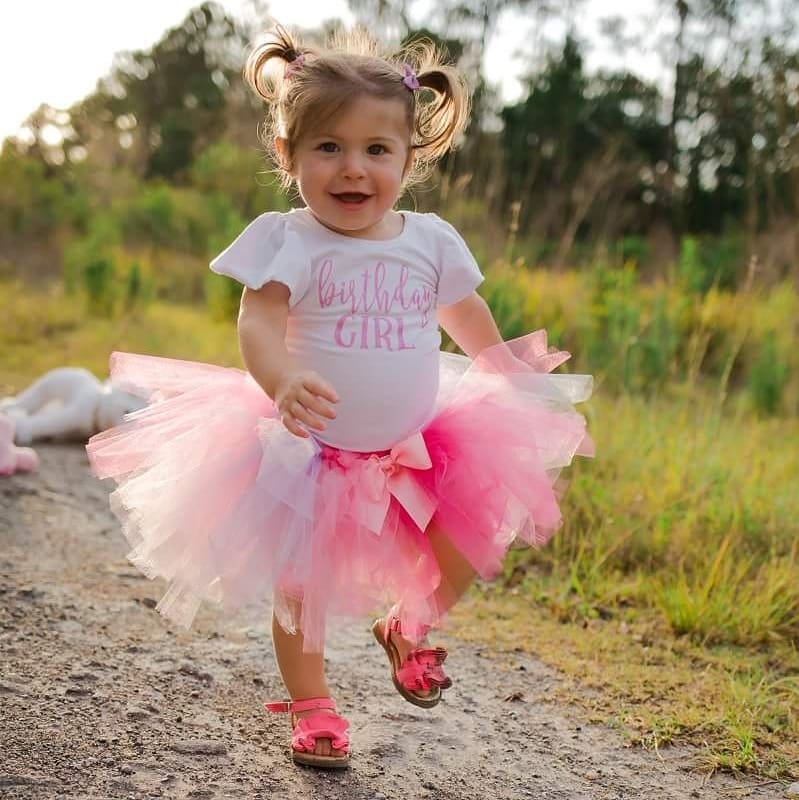 Birthday Girl Flutter Sleeve Bow Back Leotard - Squishy Cheeks