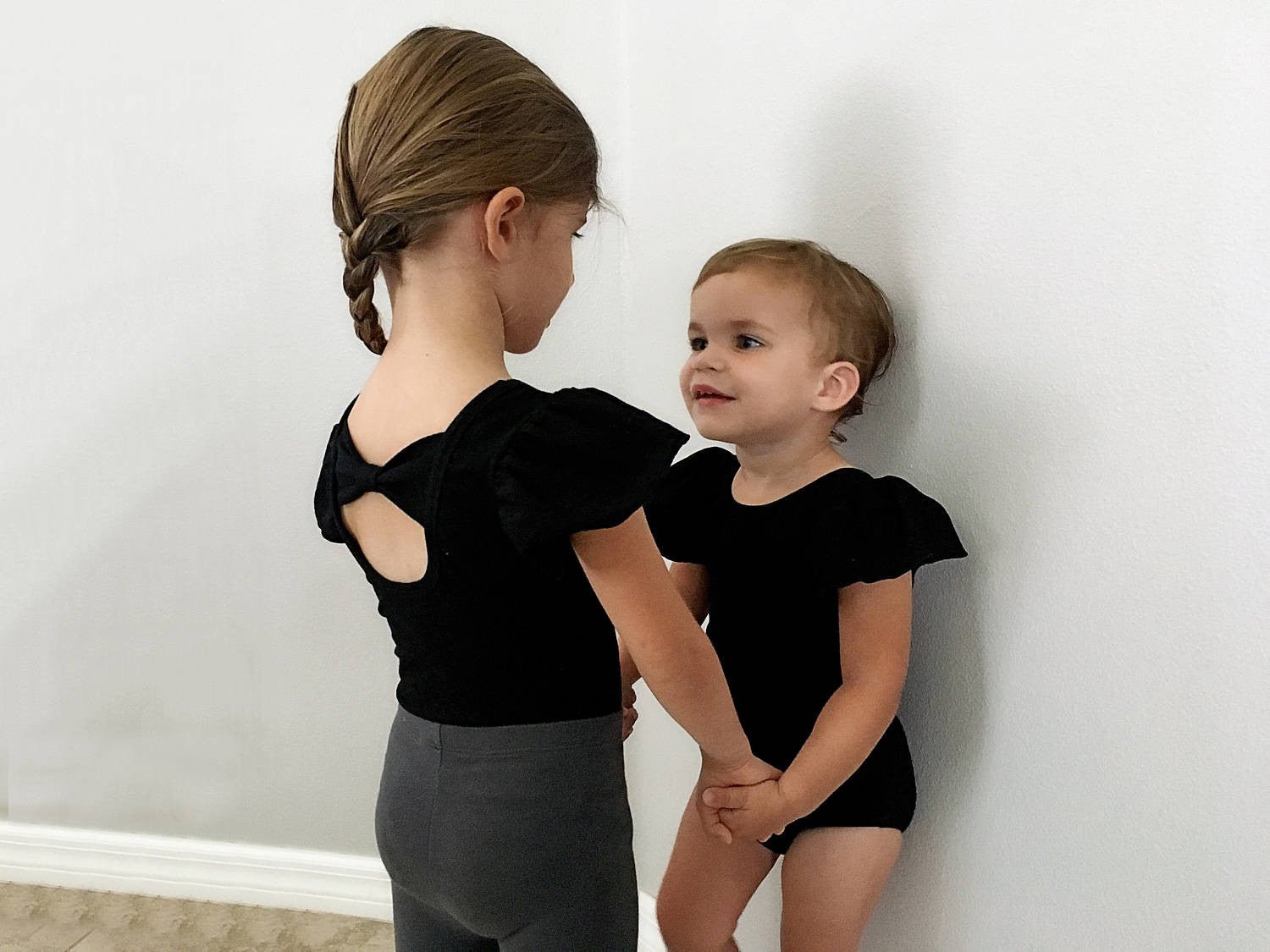 Blank Bow Back Flutter Sleeve Leotard - Squishy Cheeks