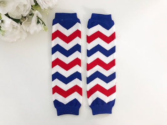 BLOWOUT Chevron 4th of July Leg Warmers - Squishy Cheeks