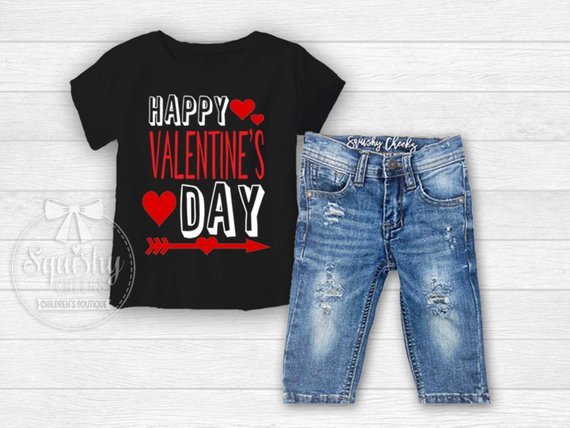 Boy's Happy Valentine's Day Top - Squishy Cheeks