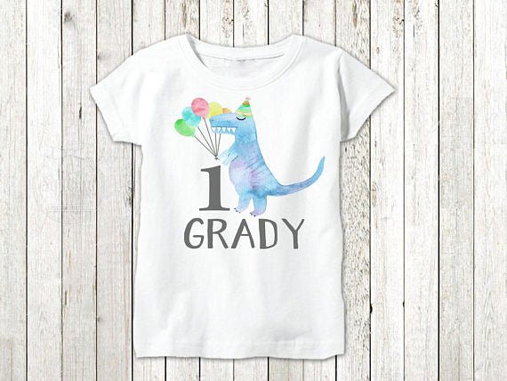 Boy's Personalized Dinosaur Birthday Outfit - Squishy Cheeks