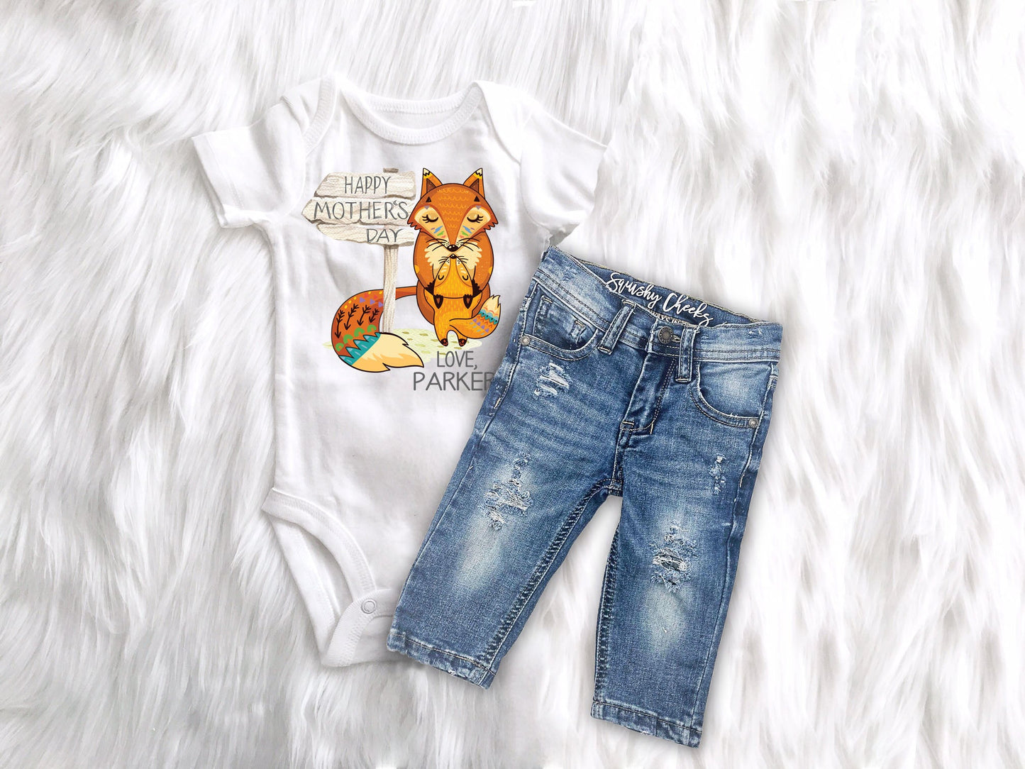 Boy's Personalized Happy Mother's Day Outfit - Squishy Cheeks