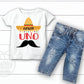Boy's Personalized Uno Birthday Outfit - Squishy Cheeks