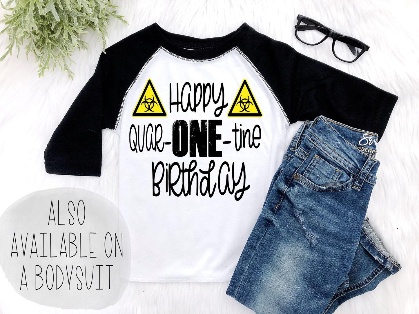Boy's Quar-one-tine First Birthday Outfit - Squishy Cheeks