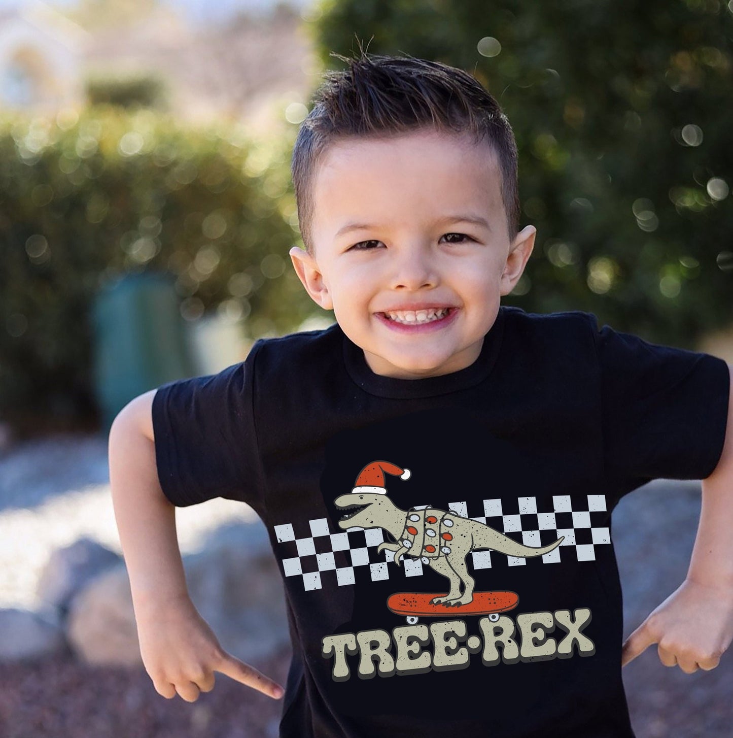 Boys Retro Christmas Shirt Tree Rex Dino Retro Christmas Vintage Shirt Baby Boy Christmas Hipster Toddler Christmas - Squishy Cheeks