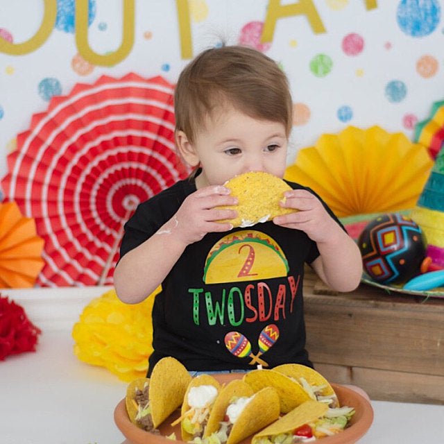 Boy's Taco Twosday Fiesta Second Birthday Outfit - Squishy Cheeks