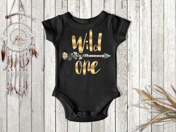 Boy's Wild One Arrow First Birthday Top - Squishy Cheeks