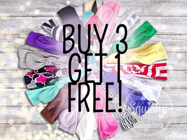Buy 3 Get 1 Free Knotted Headbands SALE - Squishy Cheeks