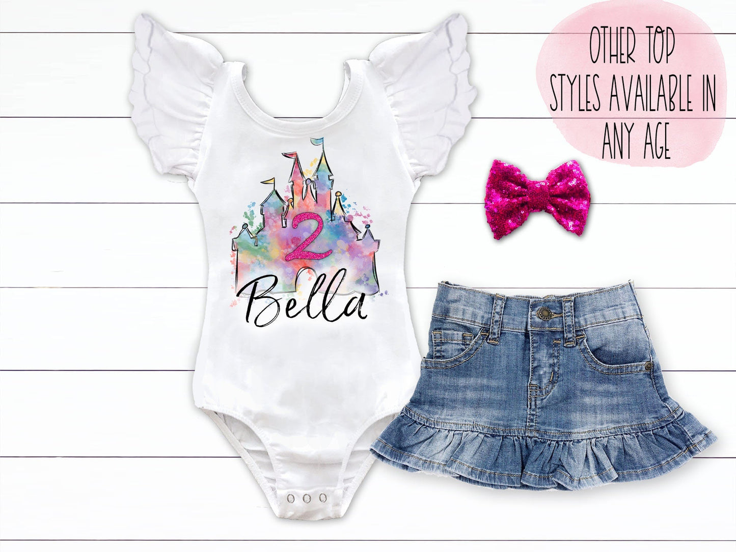 Castle Birthday Outfit Disney Birthday Shirt Princess Birthday Leotard Girls 1st Birthday Outfit - Squishy Cheeks