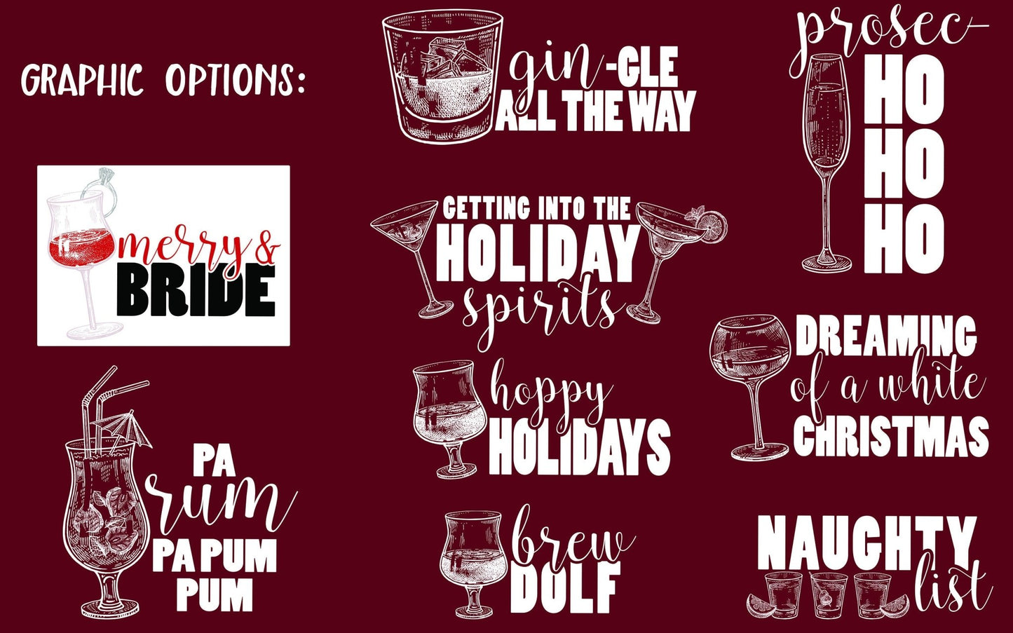 Christmas Bridesmaids Bachelorette Party T-Shirts - Squishy Cheeks