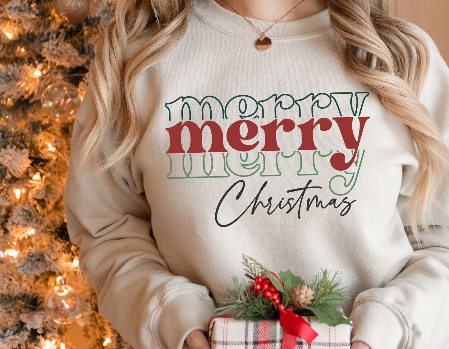 Classic Merry Christmas Sweatshirt - Squishy Cheeks