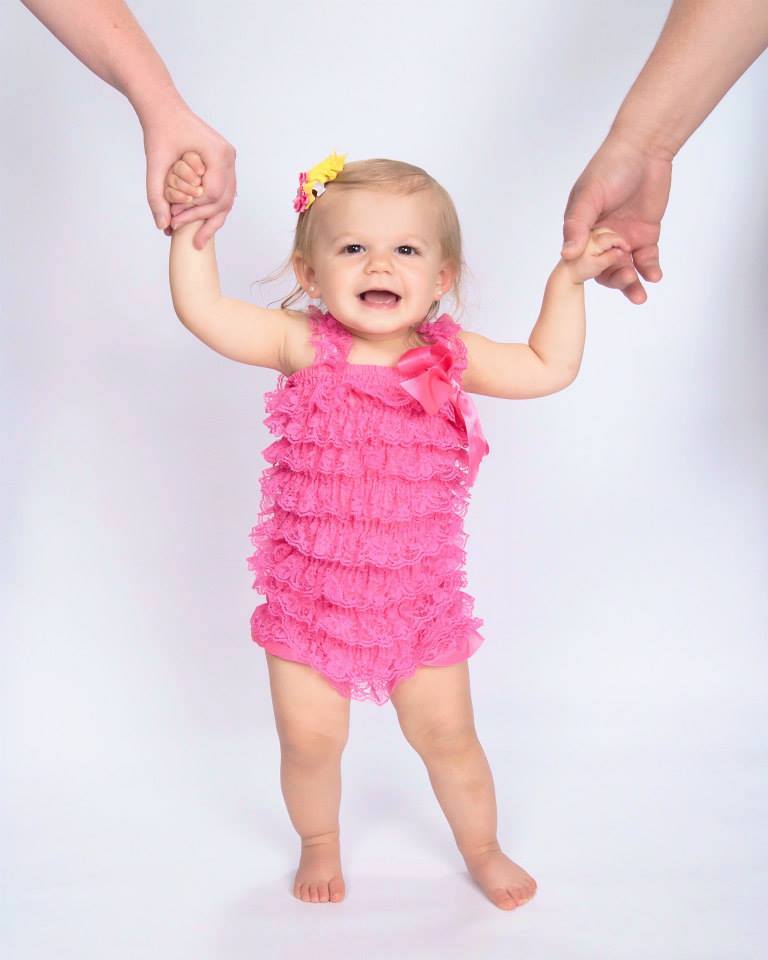 CLEARANCE Lace Ruffle Rompers - Squishy Cheeks