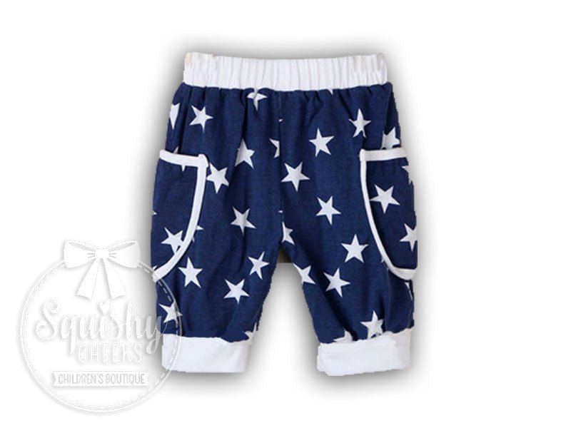 CLEARANCE Patriotic Star Baby Joggers - Squishy Cheeks