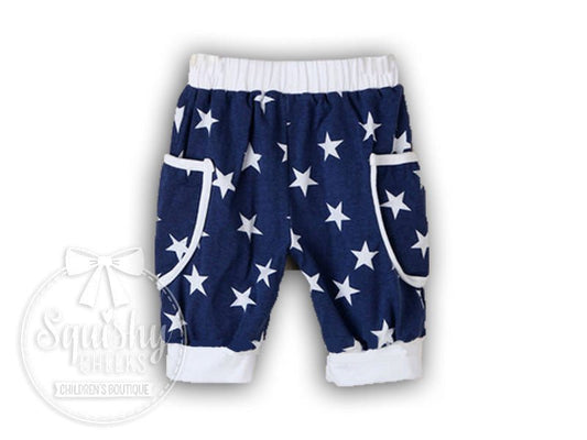 CLEARANCE Patriotic Star Baby Joggers - Squishy Cheeks