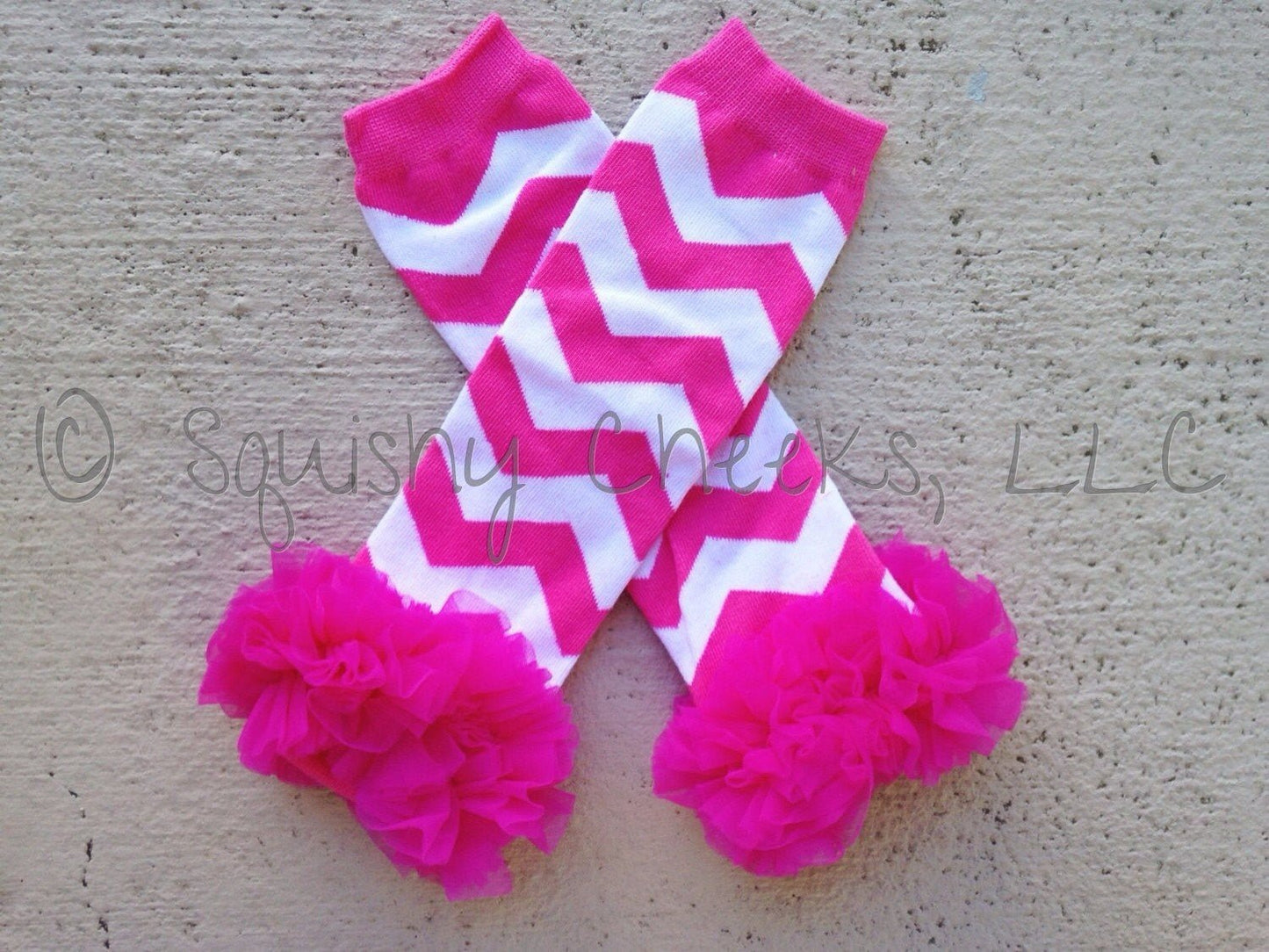 CLEARANCE Pink Chevron Leg Warmers - Squishy Cheeks