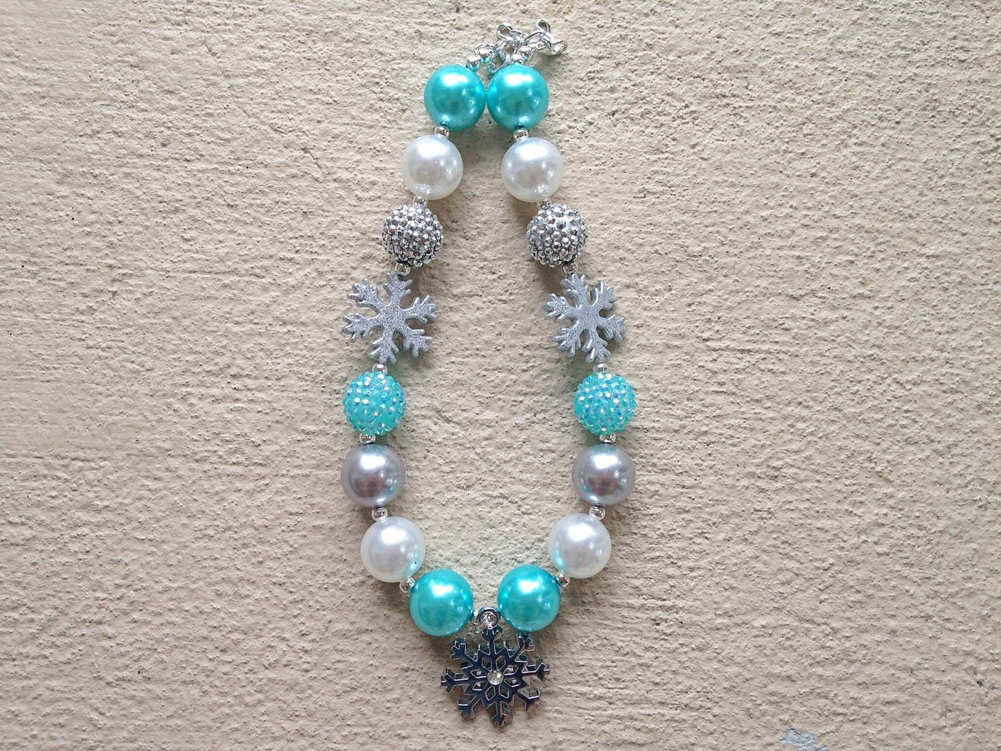 CLEARANCE Snowflake Winter Wonderland Bubble Necklace - Squishy Cheeks