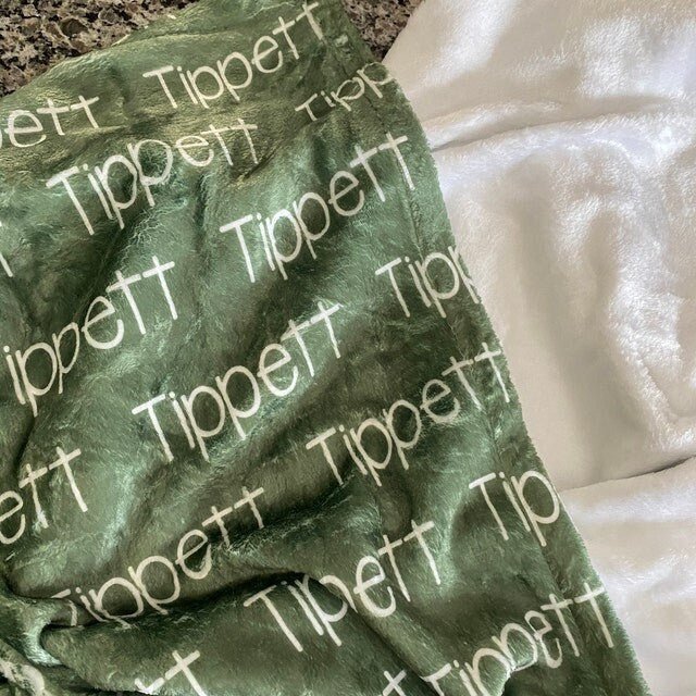 Custom Name Blanket Personalized Baby Blanket Baby Shower Gift Girl Blanket Boy Blanket Choose your colors and font - Squishy Cheeks