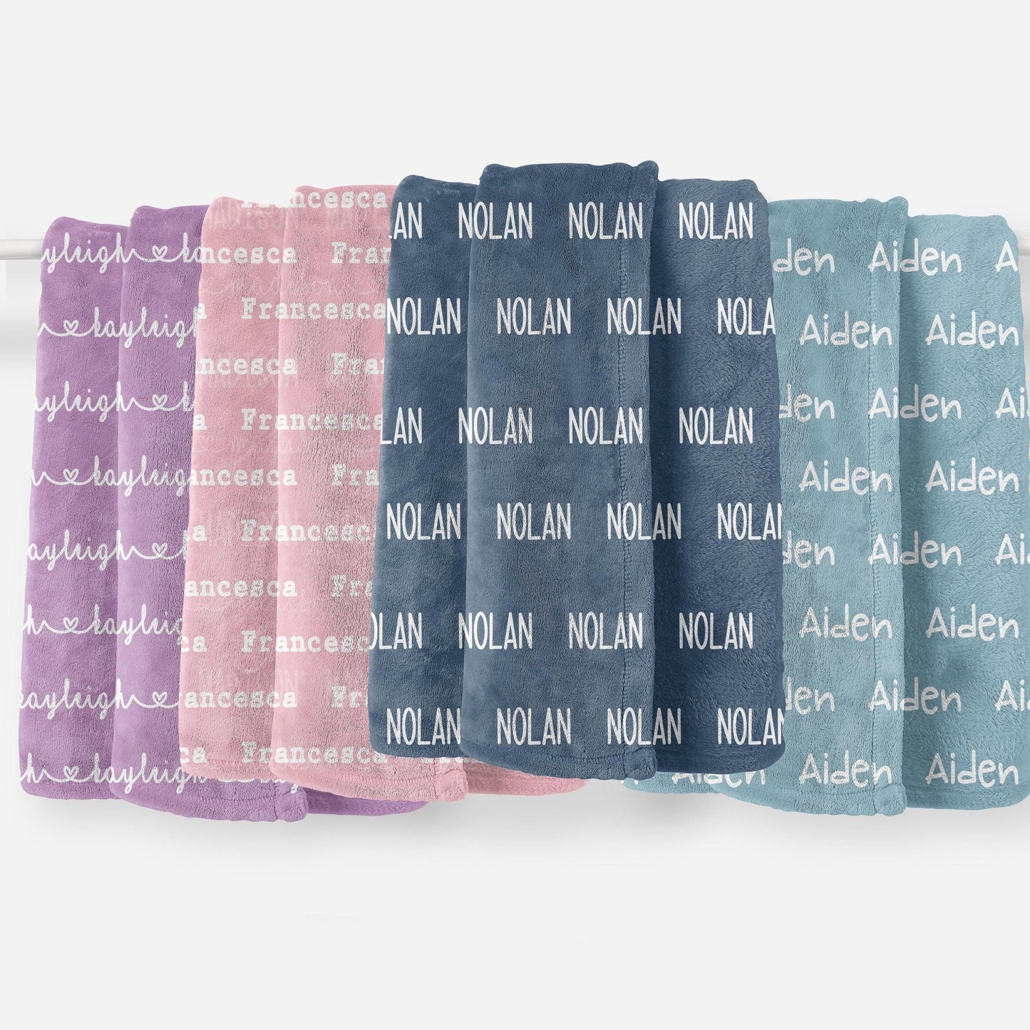 Custom Name Blanket Personalized Baby Blanket Baby Shower Gift Girl Blanket Boy Blanket Choose your colors and font - Squishy Cheeks