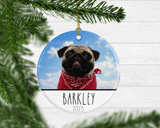 Custom Pet Photo Christmas Ornament - Squishy Cheeks