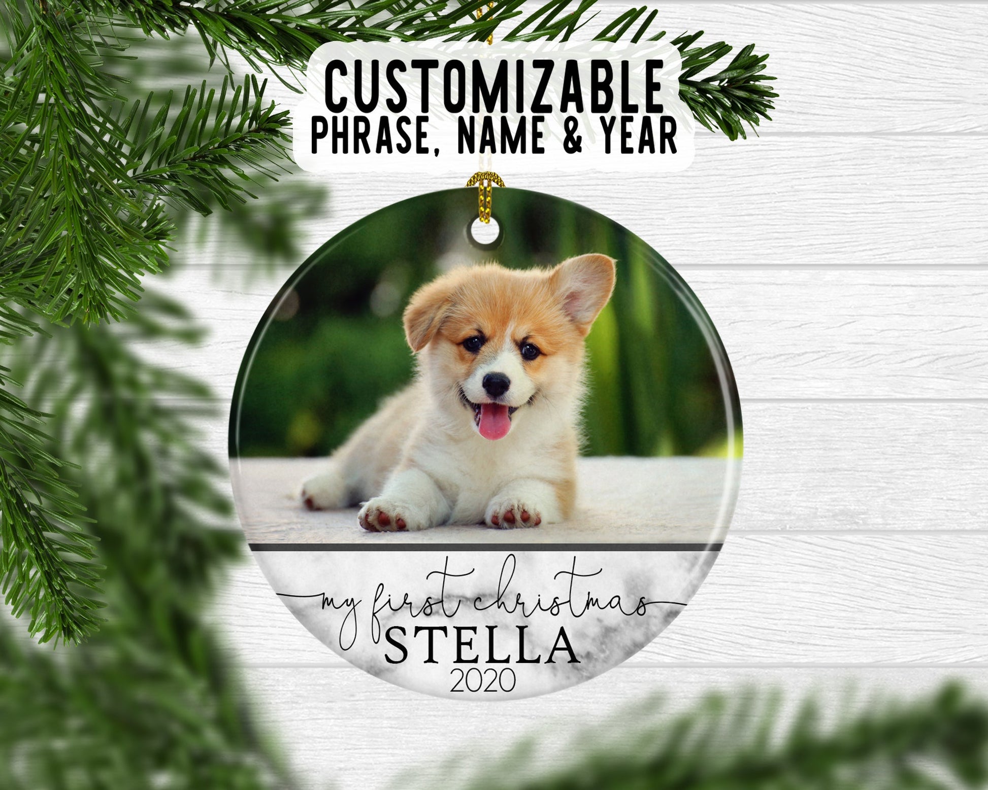 Custom Photo Christmas Keepsake Ornament - Squishy Cheeks