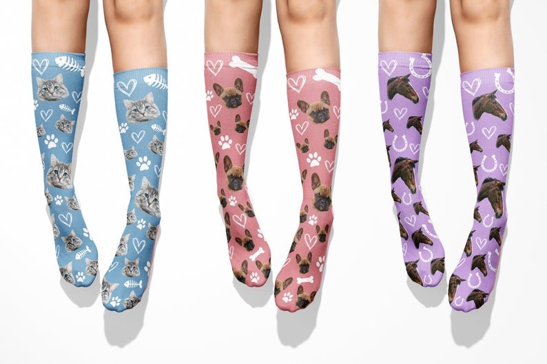 Custom Photo Pet Socks - Squishy Cheeks
