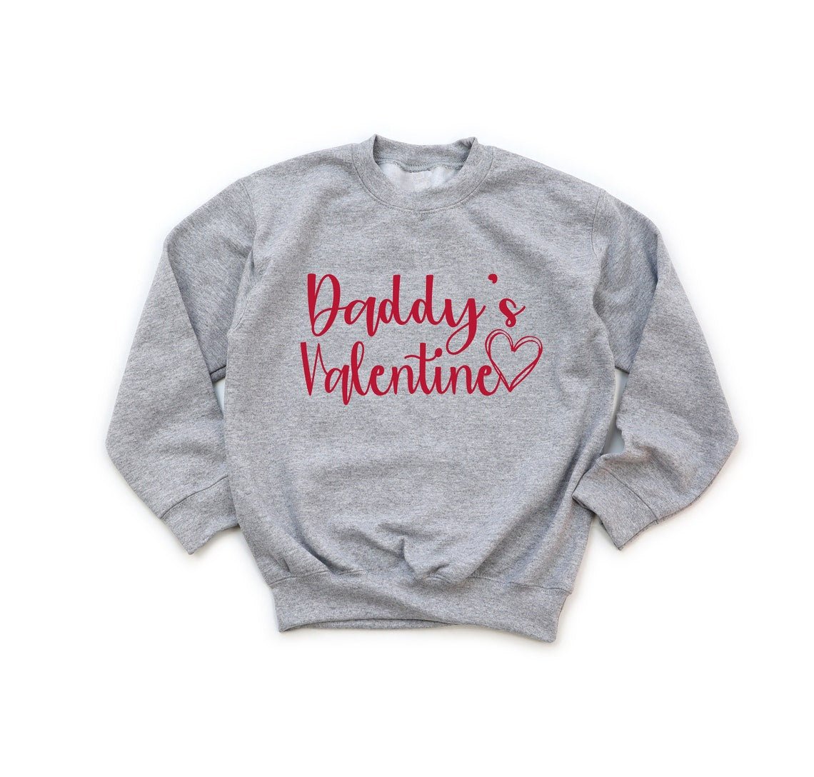 Daddy's Valentine Grey Sweatshirt - Squishy Cheeks