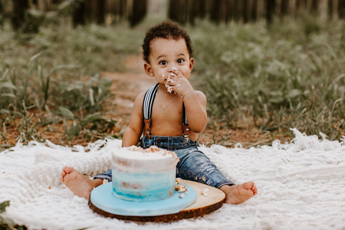 Distressed Denim Suspender Jeans or Shorts - Squishy Cheeks