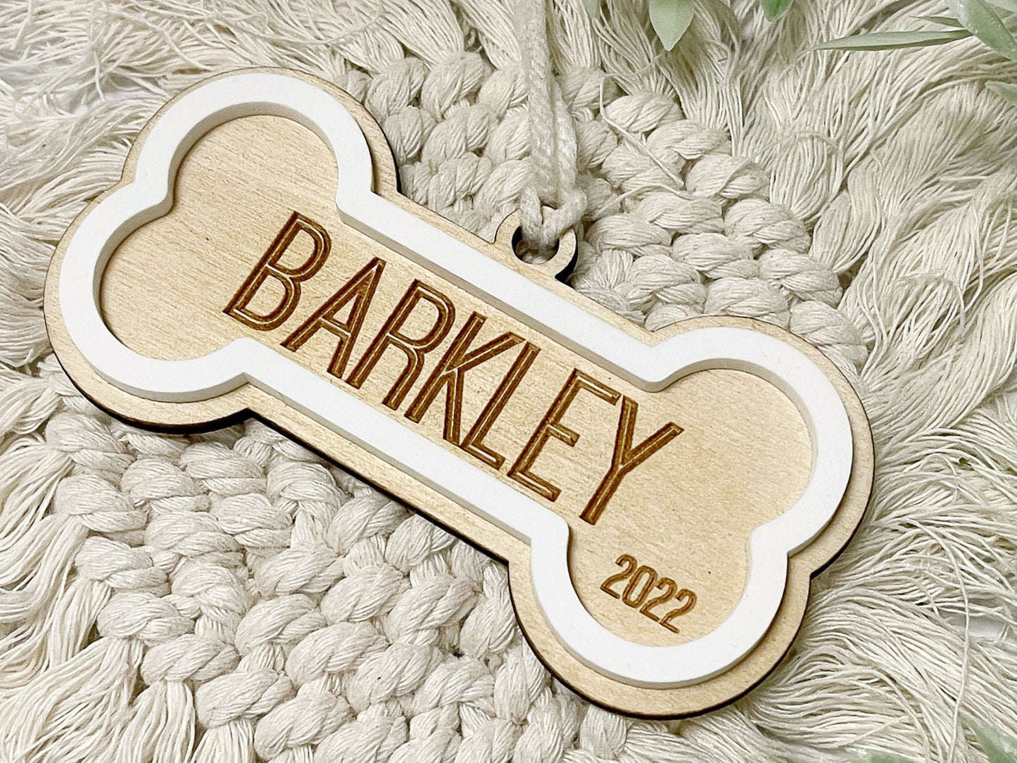 Dog Ornament Personalized Christmas Gift for Dog New Dog Gift Dog Bone Ornament Custom Dog Ornament Dog Mom Gift - Squishy Cheeks