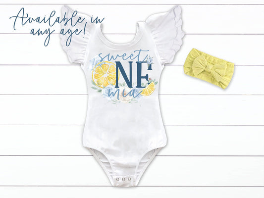 Dusty Blue Lemonade Birthday Top Lemon Sweet One Birthday Two Sweet Lemon Birthday - Squishy Cheeks