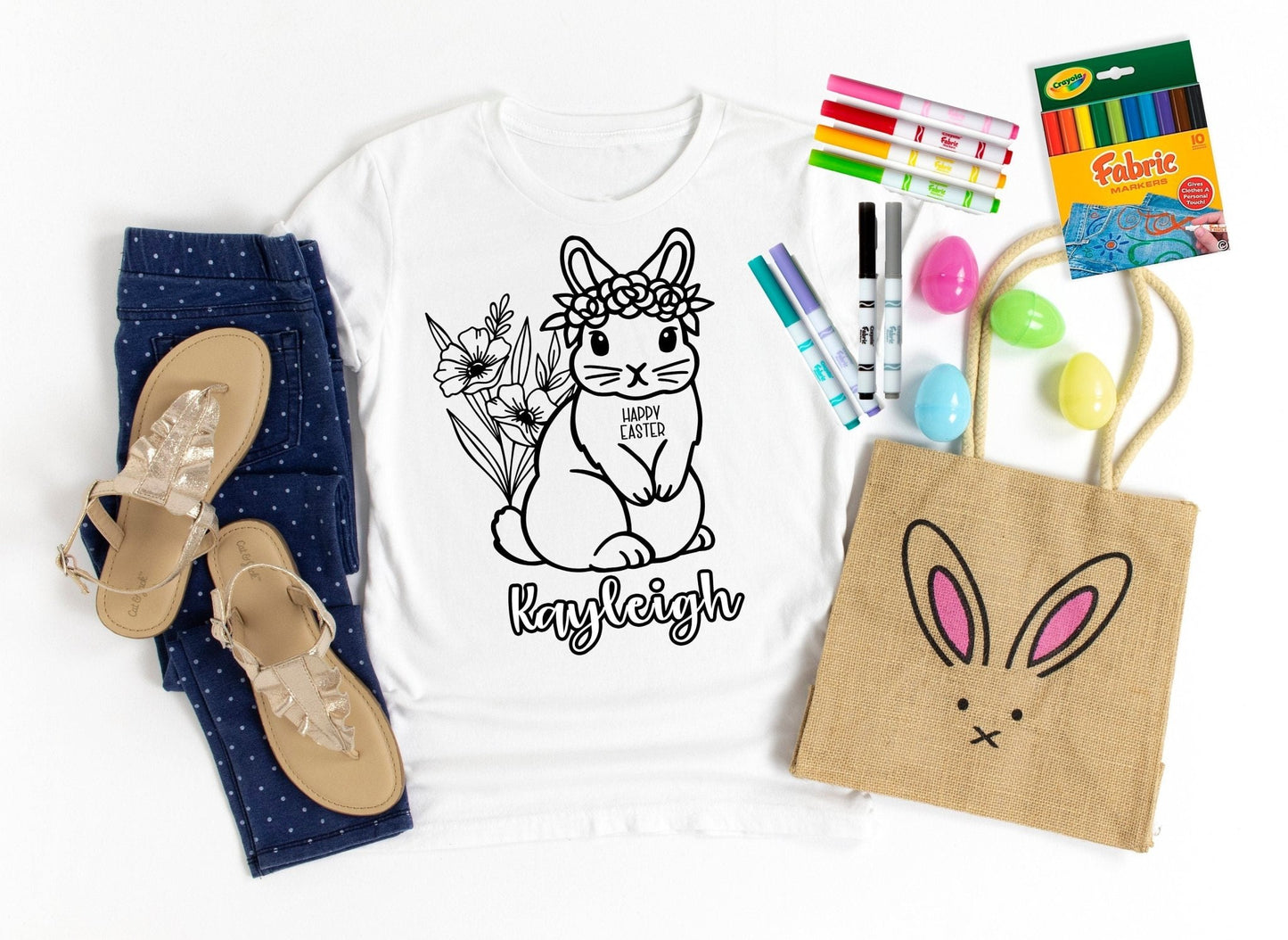 Easter Basket Stuffer for Boys Coloring Shirt Girls Easter Shirt Personalized Easter Shirt - Squishy Cheeks