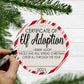 Elf Adoption Certificate Sturdy Polished Aluminum Ornament - Squishy Cheeks