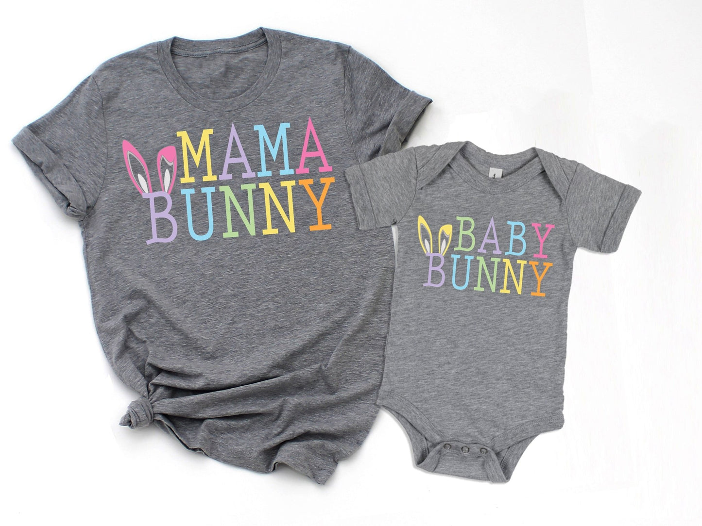 Family Easter Shirts Matching Family Sweatshirts Mommy and Me Easter Set Mommy Bunny Baby Bunny Daddy Bunny - Squishy Cheeks