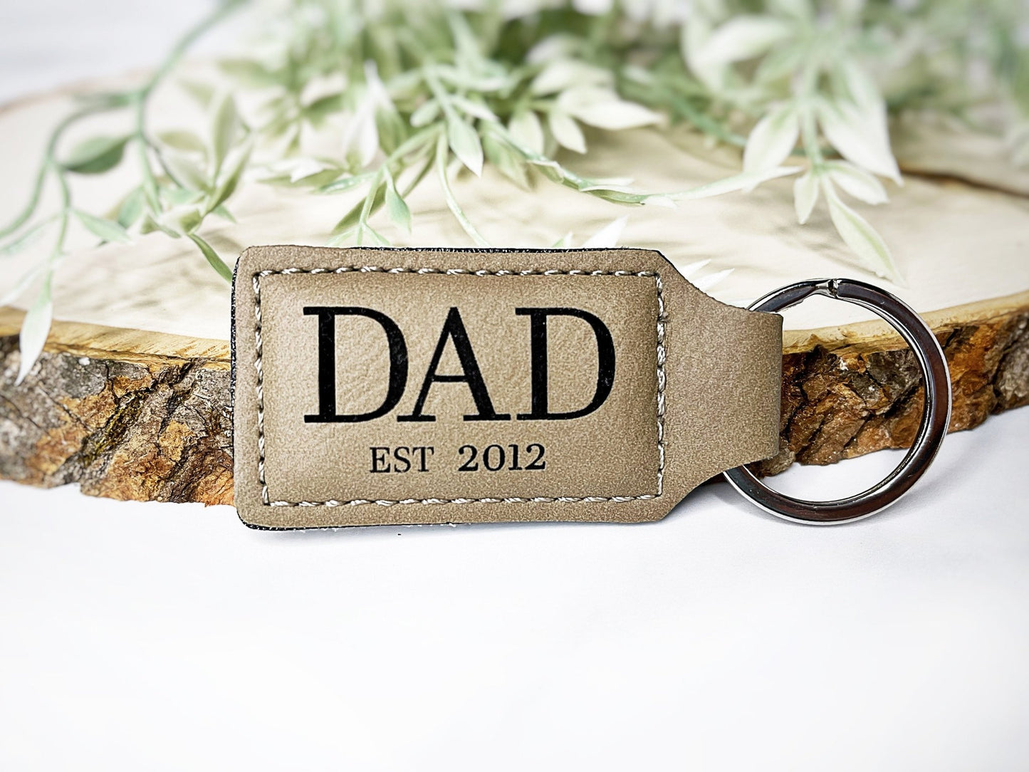 Fathers Day Gift Keychain for Dad Key Chain Gift from Kids Personalized Key Ring Handwritten Note for Dad Custom Birthday Gift for Dad - Squishy Cheeks